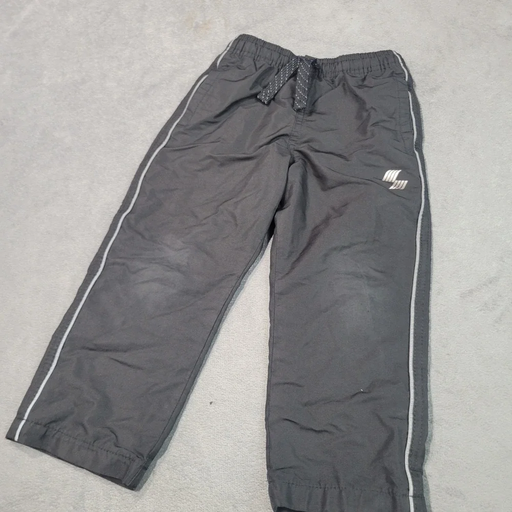 The Children's Place Track Pants Boys 3T Blue Grey Lined Windbreaker Joggers 2pk